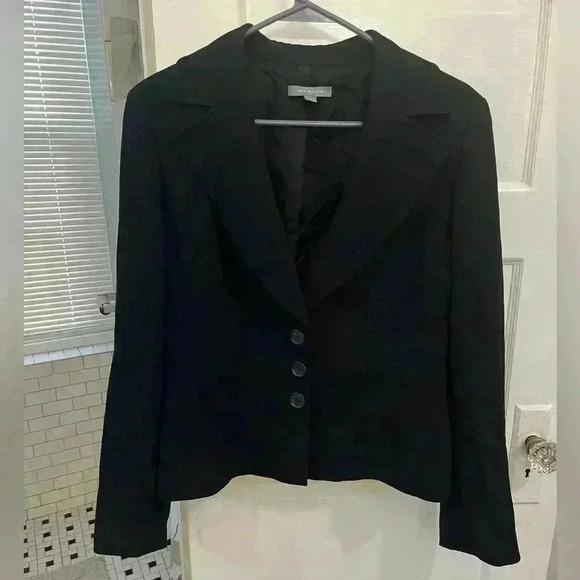 Anne Taylor Loft black longsleeve business formal blazer size 10 - Picture 1 of 11